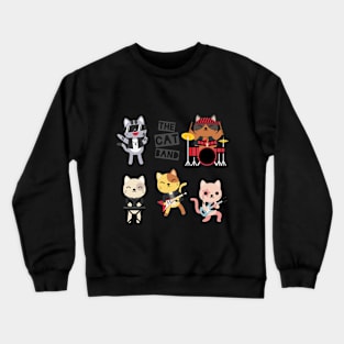 Guitarist Cat Band Crewneck Sweatshirt